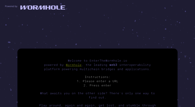 enterthewormhole.io