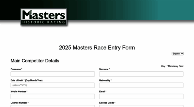 entryform.mastershistoricracing.com