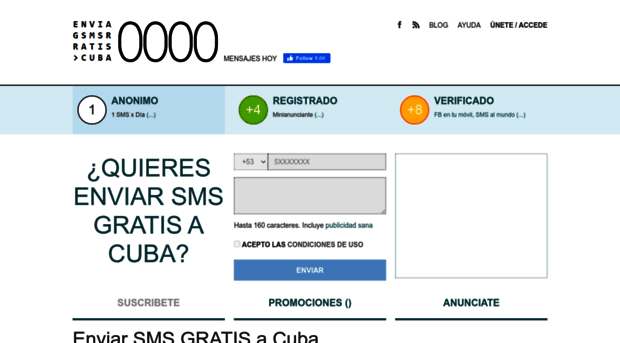 enviarsmsgratisacuba Enviar SMS gratis a Cuba M s