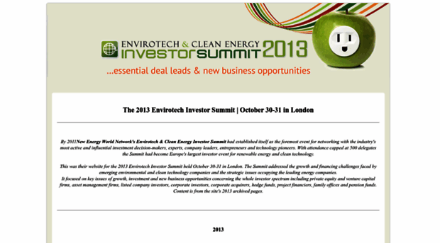 envirotechinvestorsummit.com