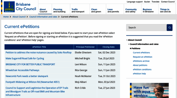 epetitions.brisbane.qld.gov.au