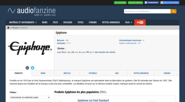 epiphone.audiofanzine.com