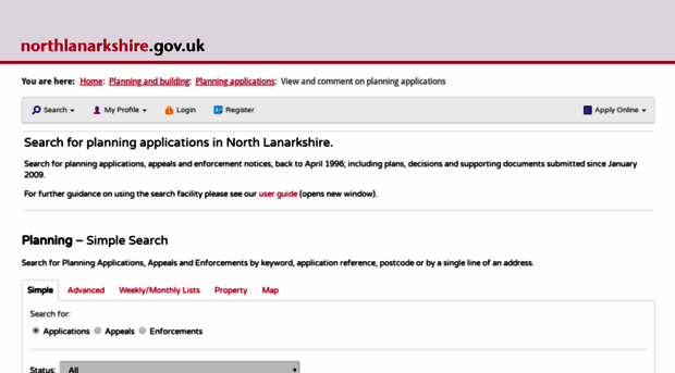 eplanning.northlanarkshire.gov.uk