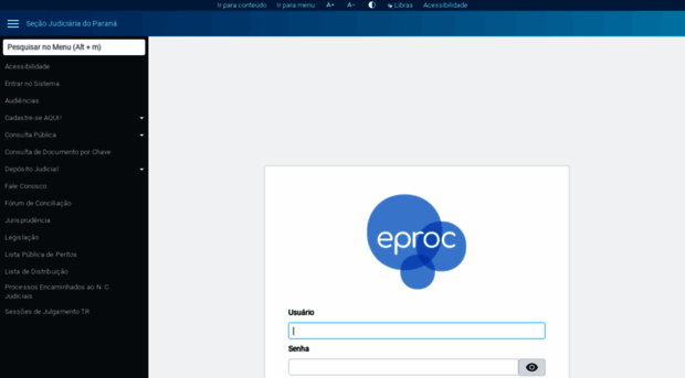 eproc.jfpr.jus.br - :: eproc - :: Sistema Eproc ::... - Eproc Jfpr Jus