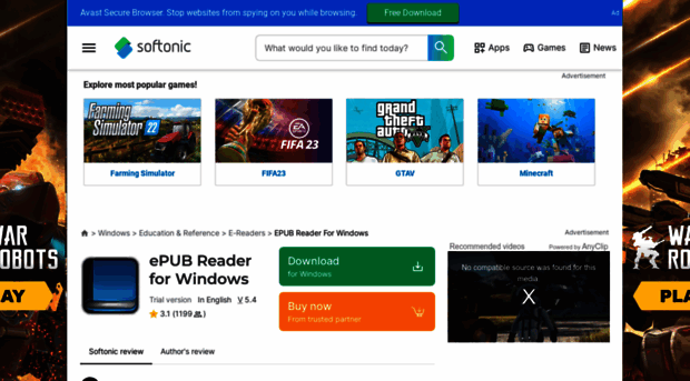 epub-reader-for-windows.en.softonic.com