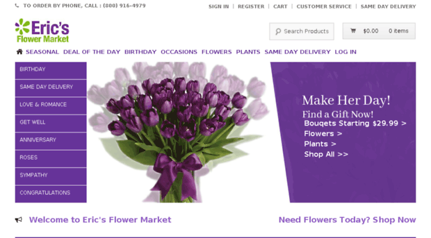 ericsflowermarket.com