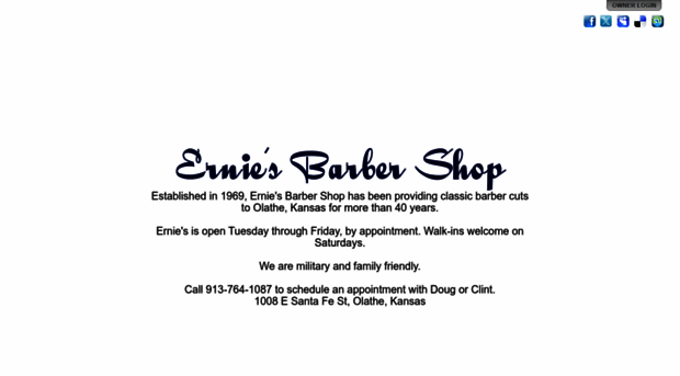erniesbarbershop.com