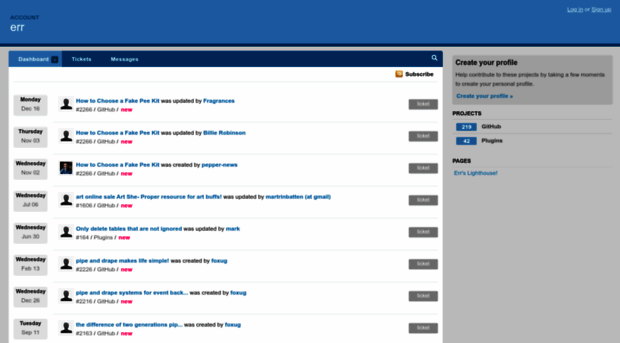 err.lighthouseapp.com