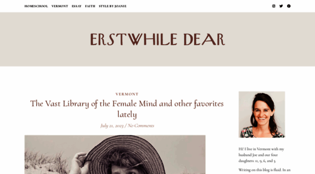 erstwhiledear.com