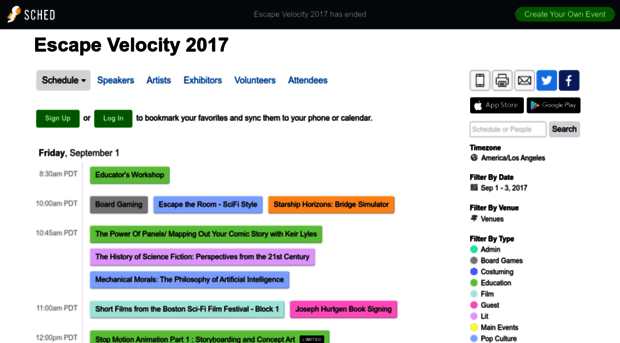 escapevelocity2017.sched.com