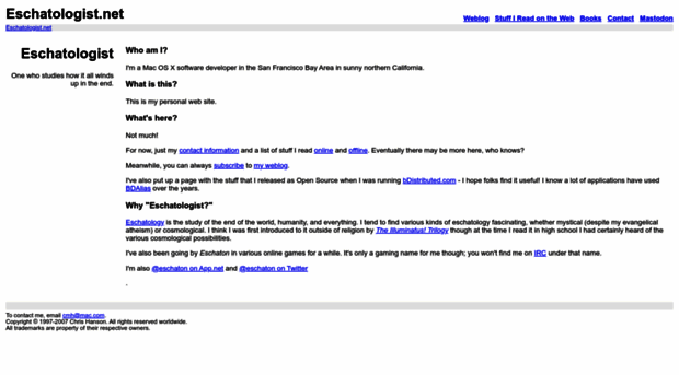 eschatologist.net