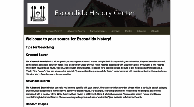 escondidohistory.pastperfectonline.com