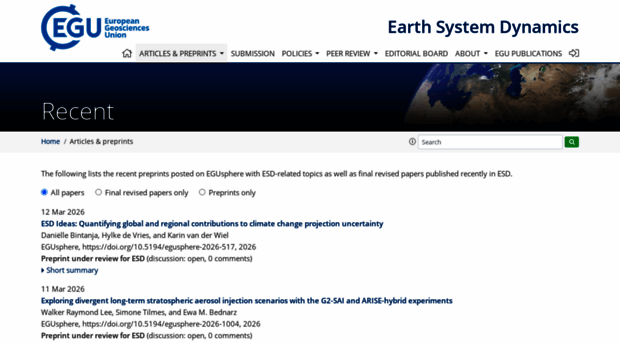 esd.copernicus.org