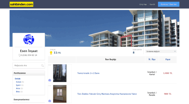eseninsaat.sahibinden.com