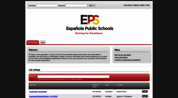 espanola.schoolrecruiter.net