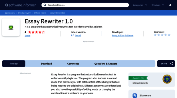 essay-rewriter.software.informer.com