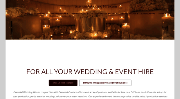 essentialweddinghire.com