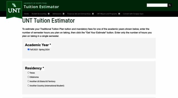 estimatemytuition.unt.edu