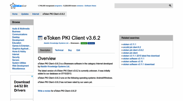 etoken-pki-client-v3-6-2.updatestar.com