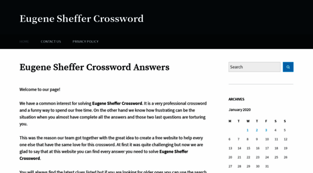 eugenesheffercrossword.com