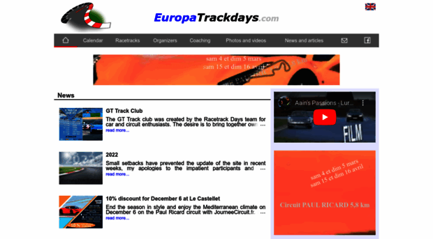 europatrackdays.com