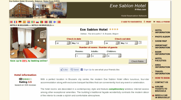 eurostars-sablon.hotel-rez.com