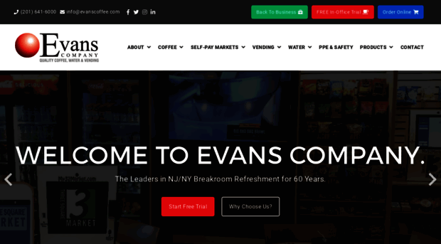 evanscoffee.com