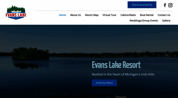 evanslakeresort.com