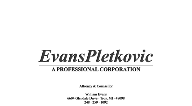 evanspletkovic.com