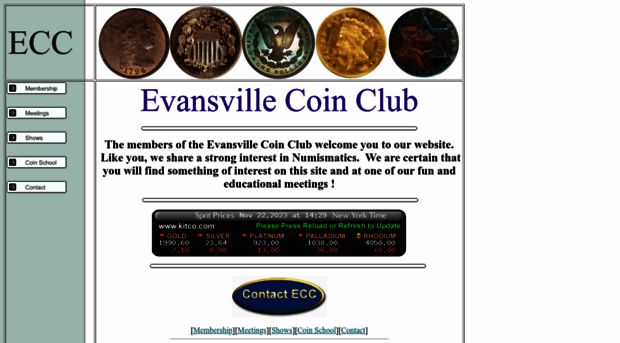 evansvillecoinclub.com