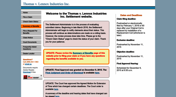 evaporatorcoillawsuit.com