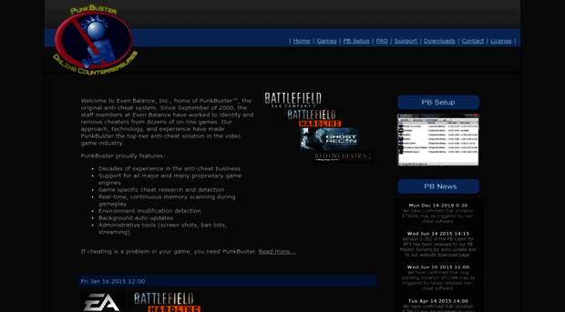 Even Balance, Inc. - PunkBuster Online Countermeasures