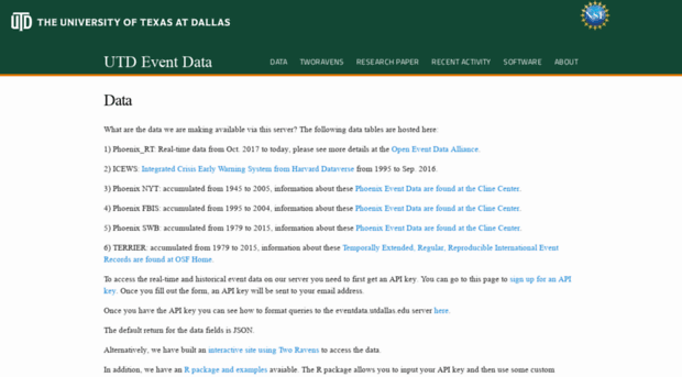 eventdata.utdallas.edu