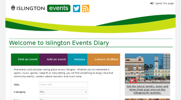 events.islington.gov.uk