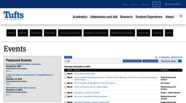 events.tufts.edu