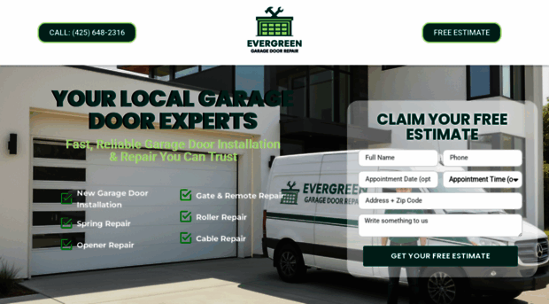 evergreengaragedoorepair.com
