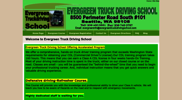 evergreentruckdrivingschool.com