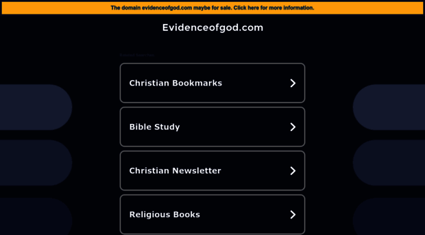 evidenceofgod.com