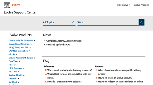 evolvesupport.elsevier.com