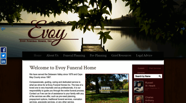 evoyfuneralhome.com