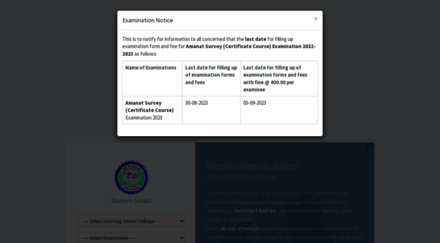 examfee.ranchiuniversity.ac.in