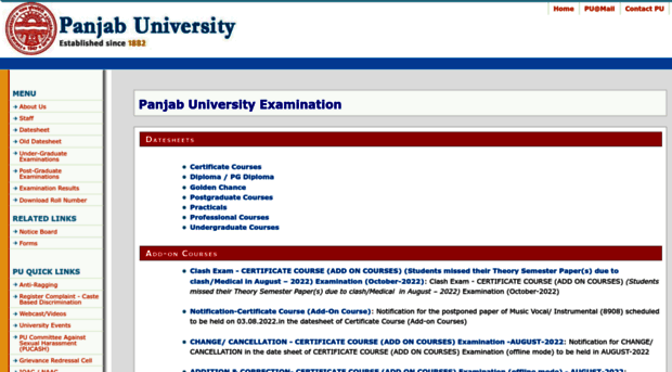 examinations.puchd.ac.in