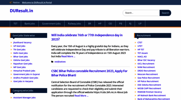 examportal.duresult.in