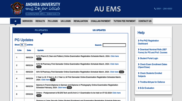 exams.andhrauniversity.edu.in