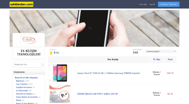 exbilisim.sahibinden.com