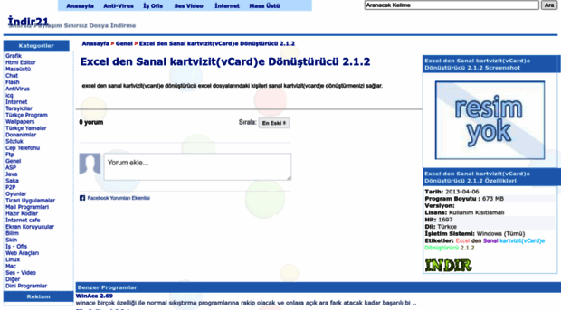 excel-den-sanal-kartvizit-vcard-e-donusturucu-2-1-2-indir.indir21.com