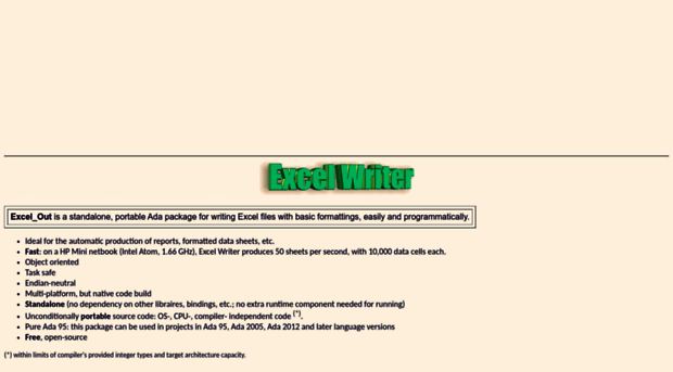excel-writer.sourceforge.io