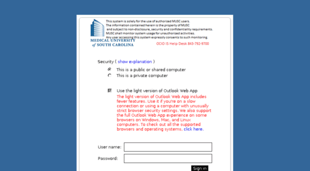 exchange.musc.edu