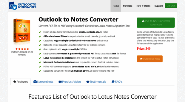 exchange.outlooktolotusnotes.com