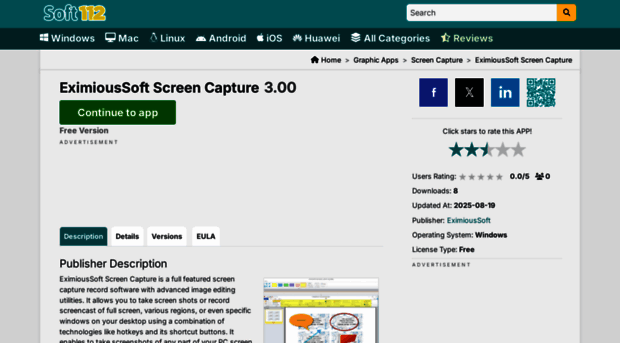 eximioussoft-screen-capture.soft112.com
